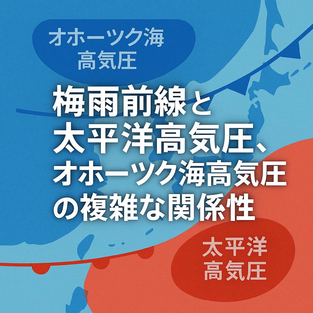 梅雨前線と太平洋高気圧、オホーツク海高気圧の複雑な関係性