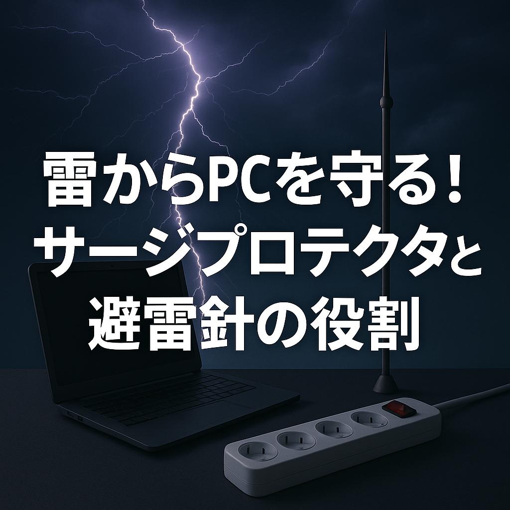 雷からPCを守る！サージプロテクタと避雷針の役割